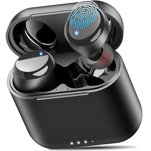 TOZO T6 Wireless Earbuds Bluetooth 5.3 Headphones, Ergonomic Design in-Ear Headset, 50Hrs Playtime with Wireless Charging