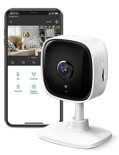 TP-Link Tapo 1080P Indoor Security Camera for Baby Monitor, Dog Camera w/ Motion Detection, 2-Way Audio Siren, Night Vision,