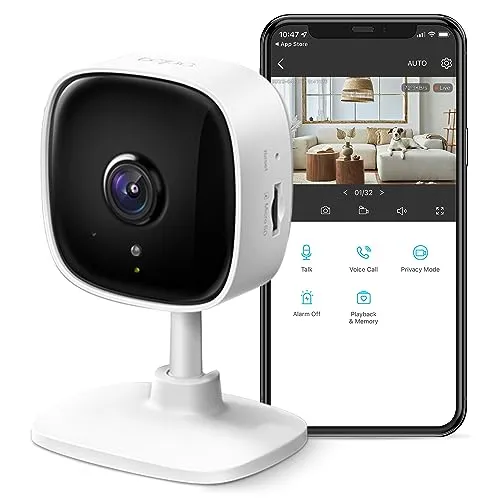 TP-Link Tapo 2K Indoor Security Dog Camera for Baby Monitor w/ Motion Detection, 2-Way Audio Siren, Night Vision, Cloud & SD