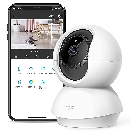 TP-Link Tapo Pan/Tilt Security Camera for Baby Monitor, Pet Camera w/ Motion Detection, 1080P, 2-Way Audio, Night Vision,