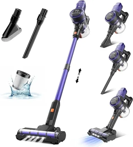 VacLife Cordless Vacuum Cleaner for Home, Rechargeable Stick Vacuum with Strong Suction for Pet Hair, Carpet and Hard Floor,