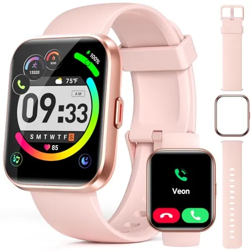 WMK Fitness Smart Watch for Women with Alexa Built-in, Activity Tracker with Health, Sleep Monitor, Step Calorie Counter,iOS