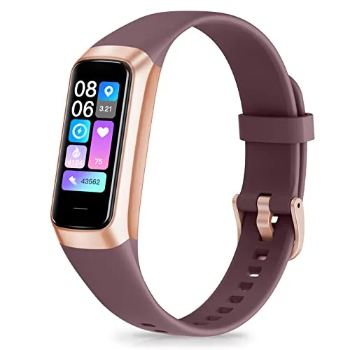 Zeacool Fitness Tracker,Calorie Smart Watch,Heart Rate Monitor with 1.10'' AMOLED Touch Color Screen,5 ATM Waterproof