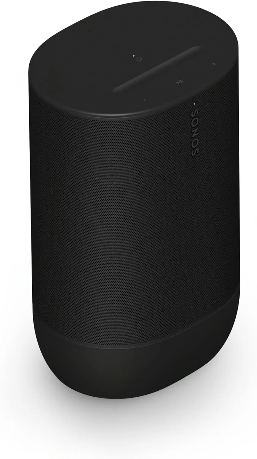 Sonos Move 2 portable Bluetooth speaker in black, angled front view